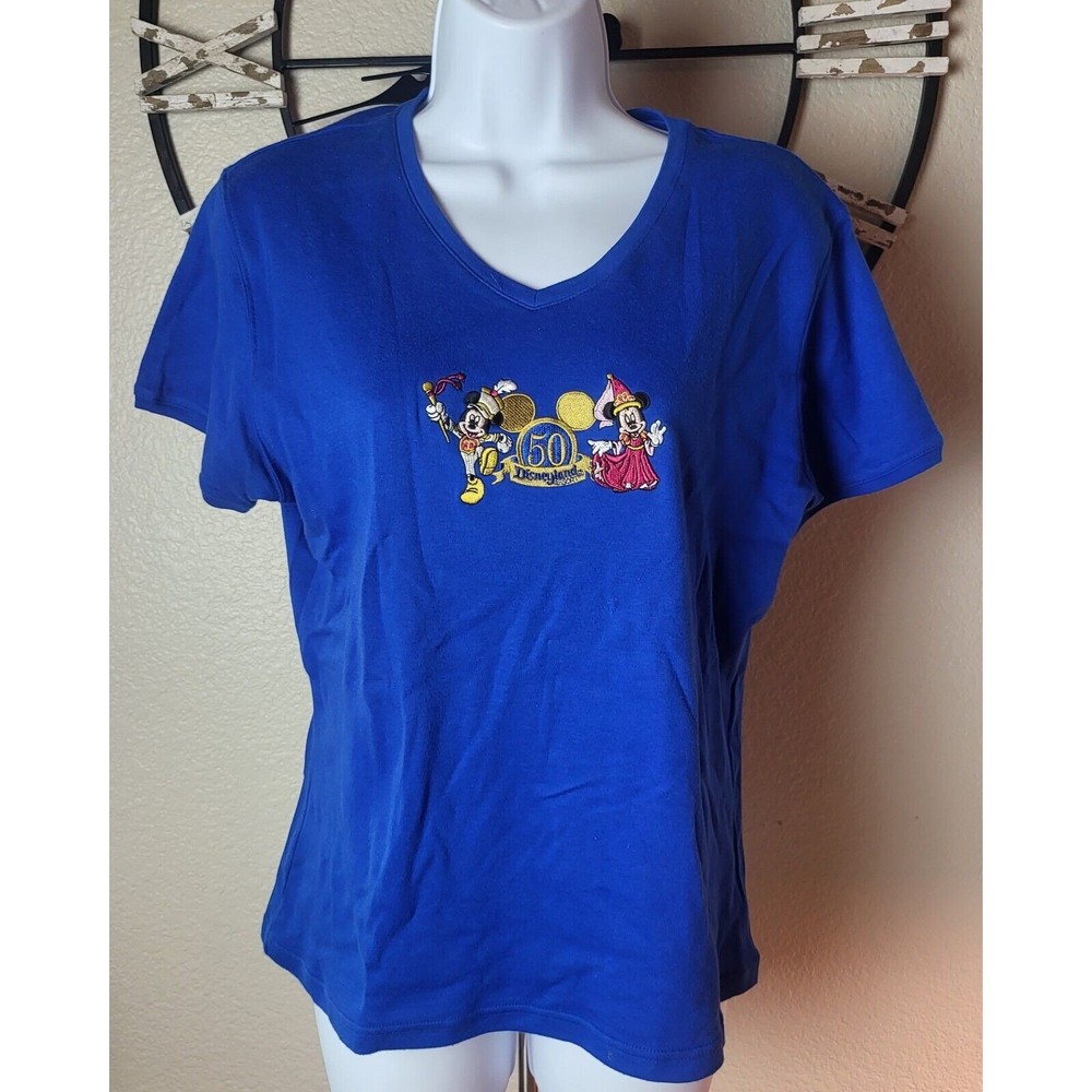 Mickey & Minnie Mouse 50th Anniversary Disneyland Resort T-Shirt Women's Size  L